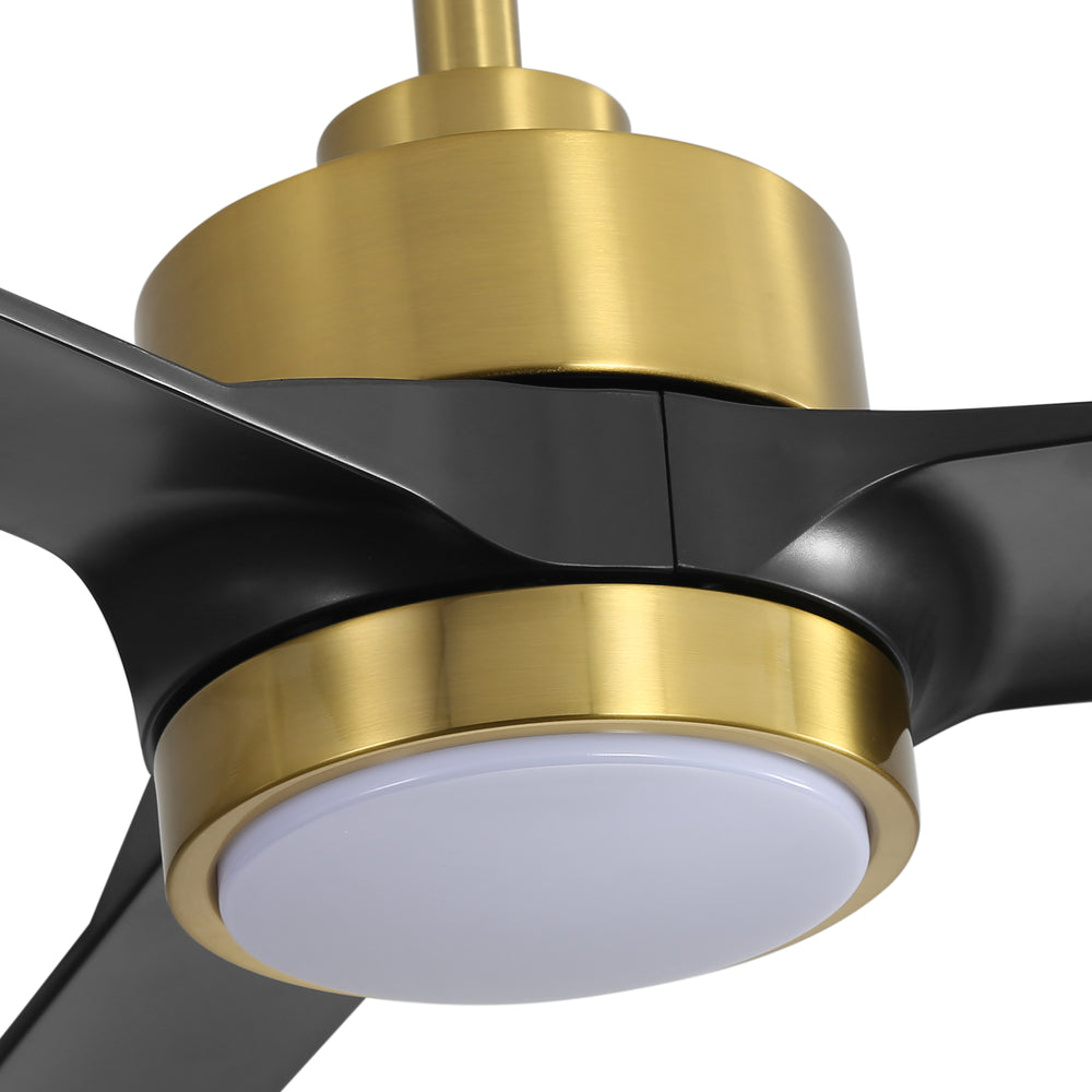 60-in Integrated LED Indoor Ceiling Fans with Light and Remote Control, 6" and 12" Downrod Included