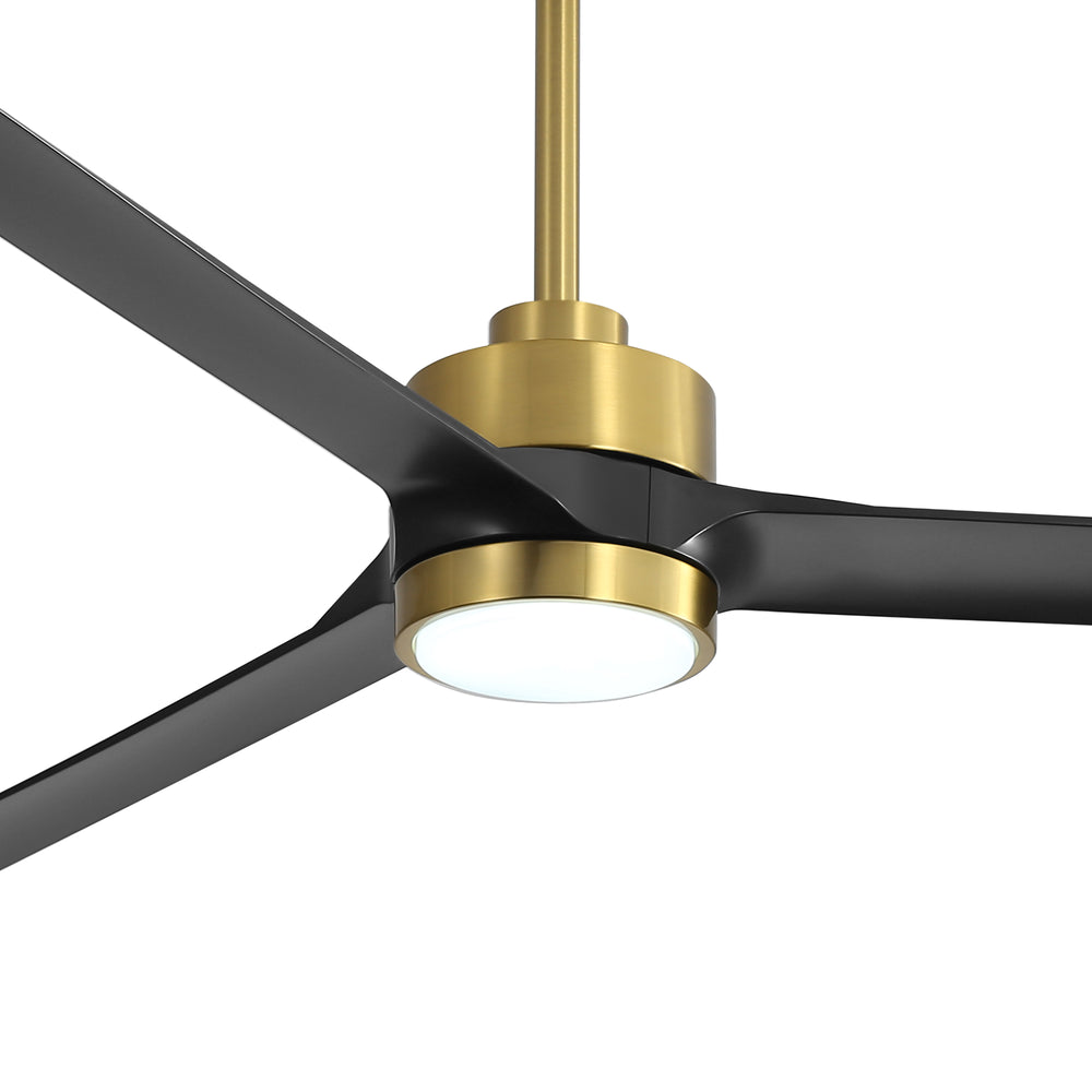 60-in Integrated LED Indoor Ceiling Fans with Light and Remote Control, 6" and 12" Downrod Included