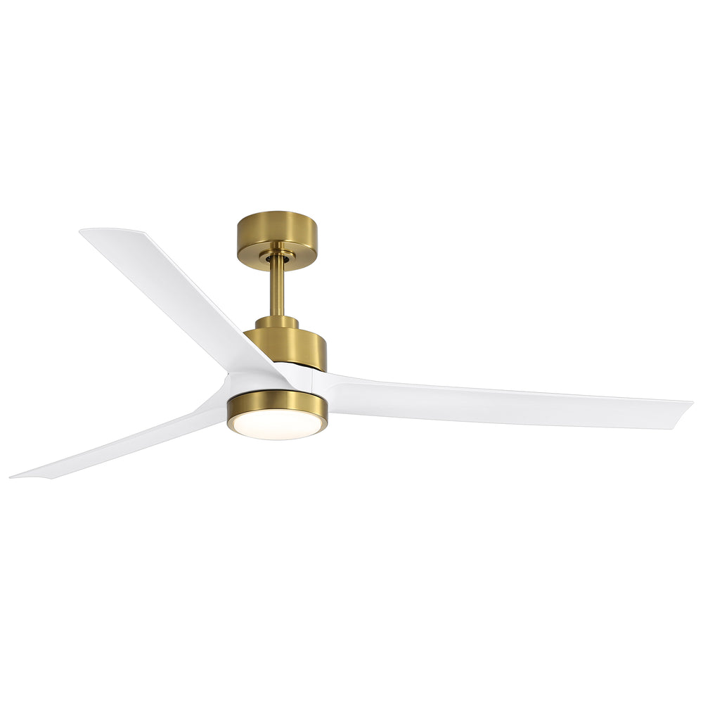 60-in Integrated LED Indoor Ceiling Fans with Light and Remote Control, 6" and 12" Downrod Included