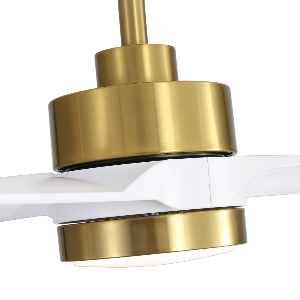 60-in Integrated LED Indoor Ceiling Fans with Light and Remote Control, 6" and 12" Downrod Included