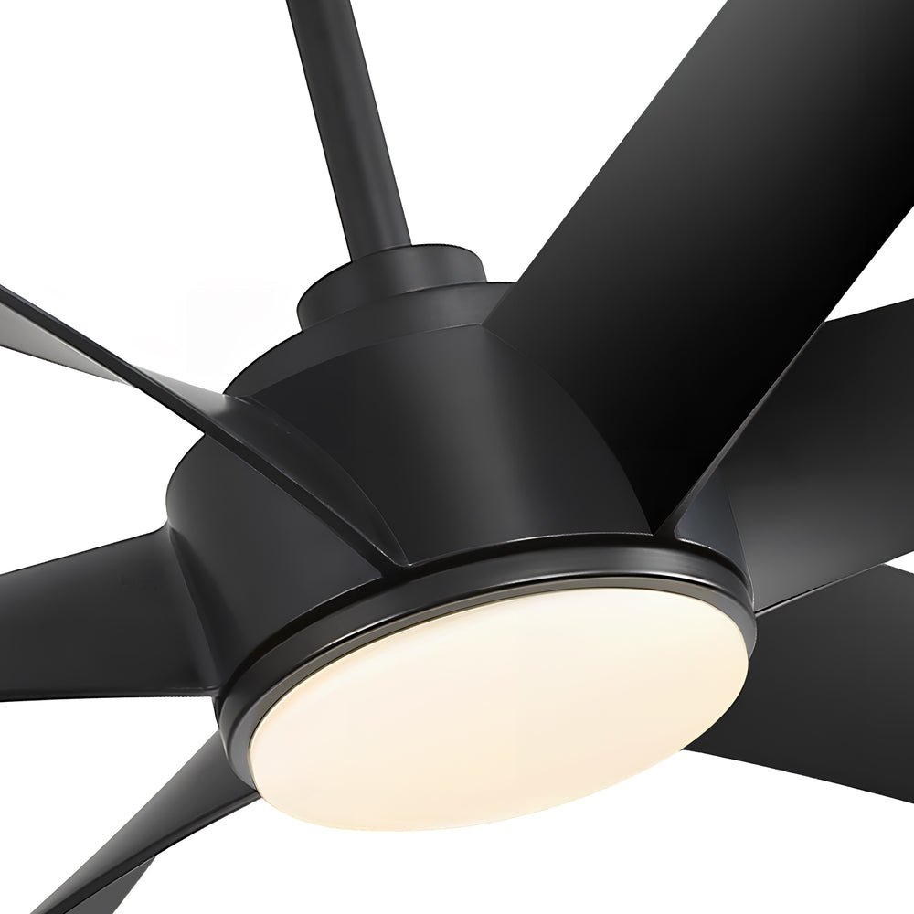 65-in Indoor Large LED Ceiling Fan with Light Remote (6-Blade)
