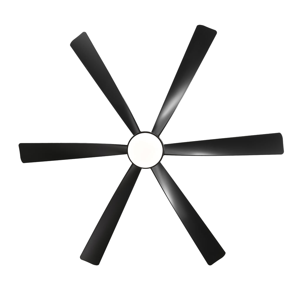 65-in Indoor Large LED Ceiling Fan with Light Remote (6-Blade)