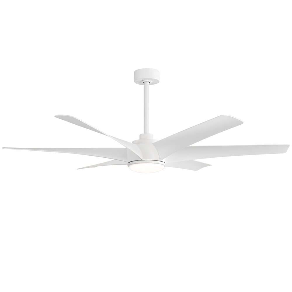 65-in Indoor Large LED Ceiling Fan with Light Remote (6-Blade)