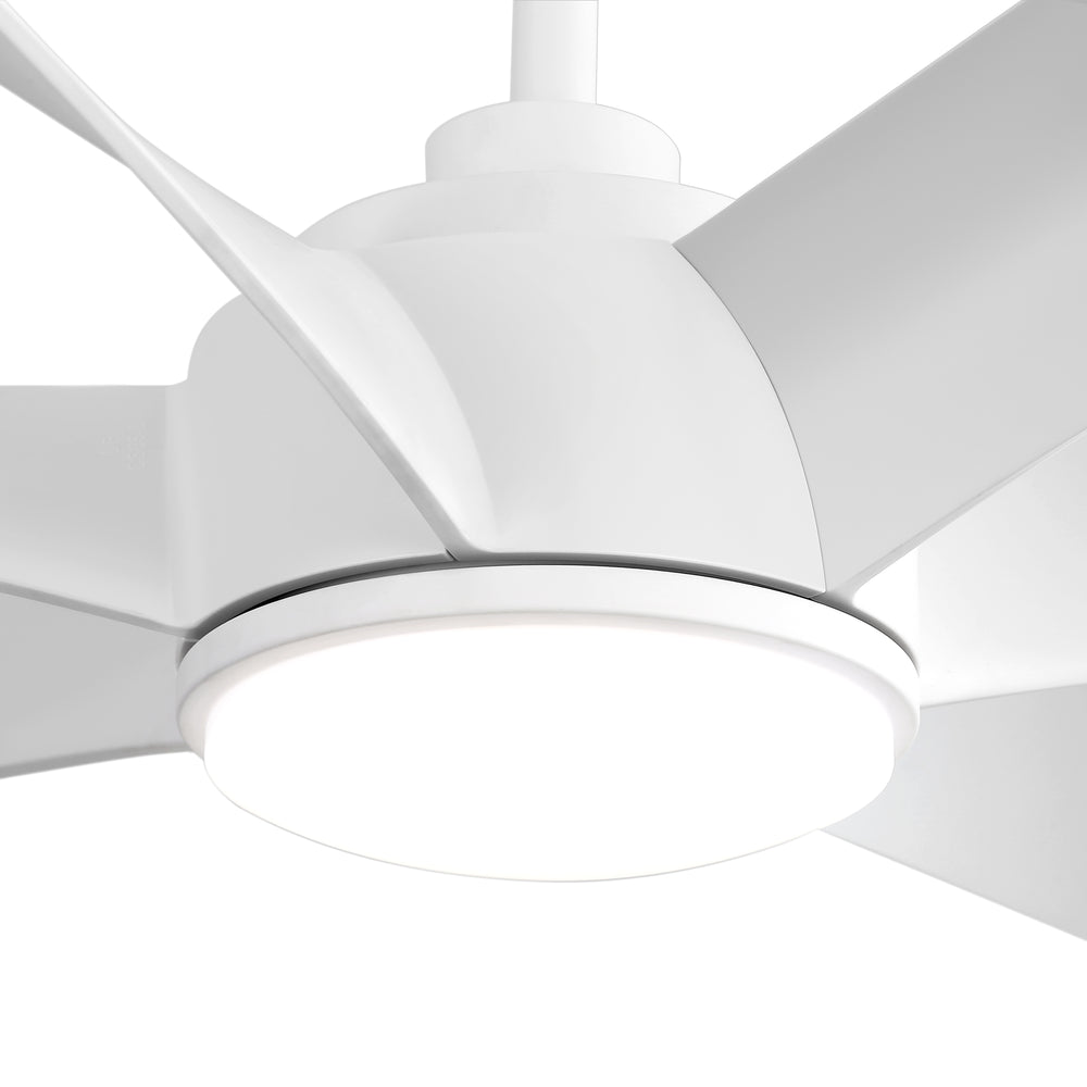 65-in Indoor Large LED Ceiling Fan with Light Remote (6-Blade)