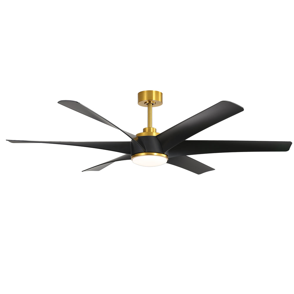 65-in Indoor Large LED Ceiling Fan with Light Remote (6-Blade)
