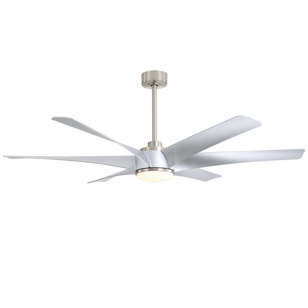 65-in Indoor Large LED Ceiling Fan with Light Remote (6-Blade)