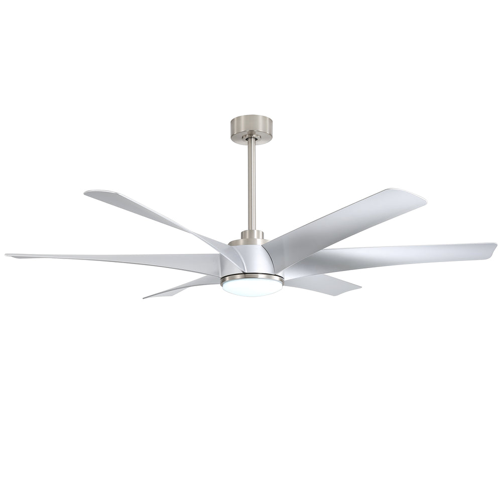 65-in Indoor Large LED Ceiling Fan with Light Remote (6-Blade)