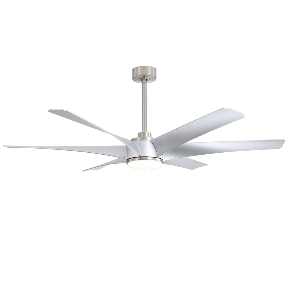 65-in Indoor Large LED Ceiling Fan with Light Remote (6-Blade)
