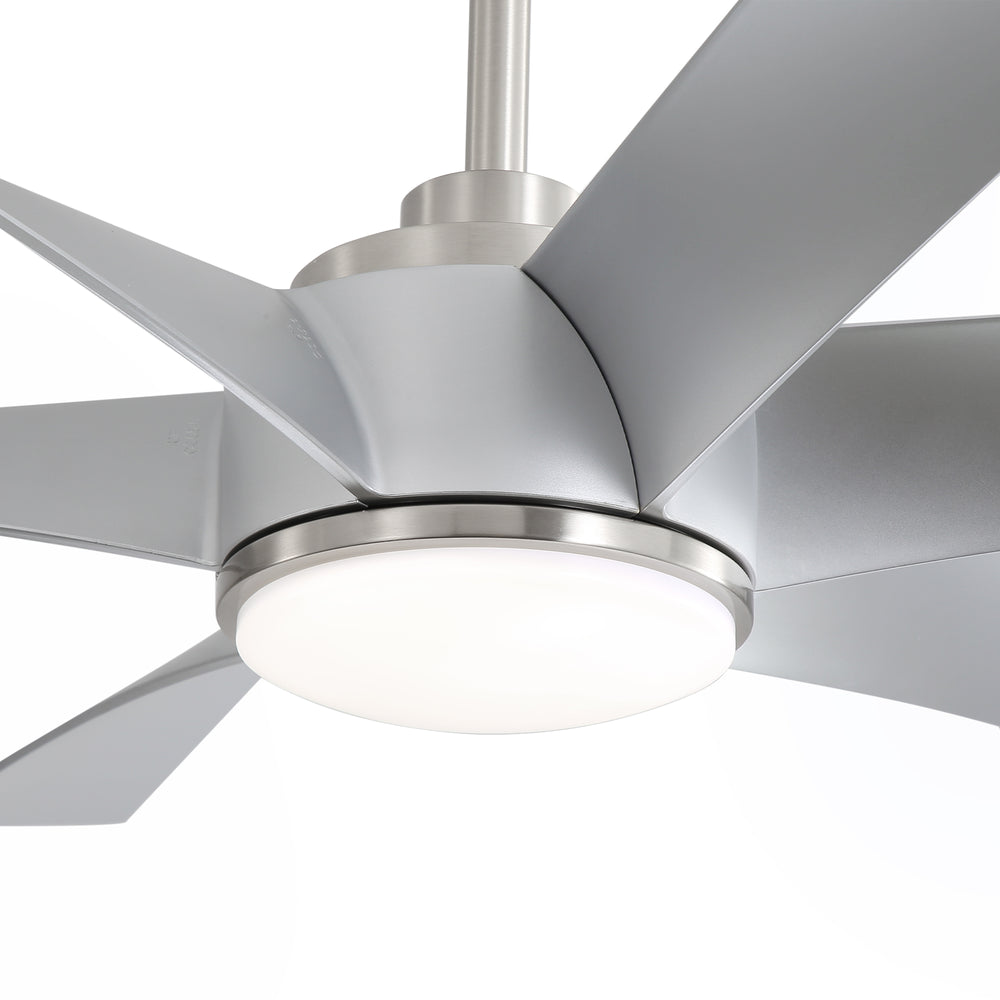 65-in Indoor Large LED Ceiling Fan with Light Remote (6-Blade)