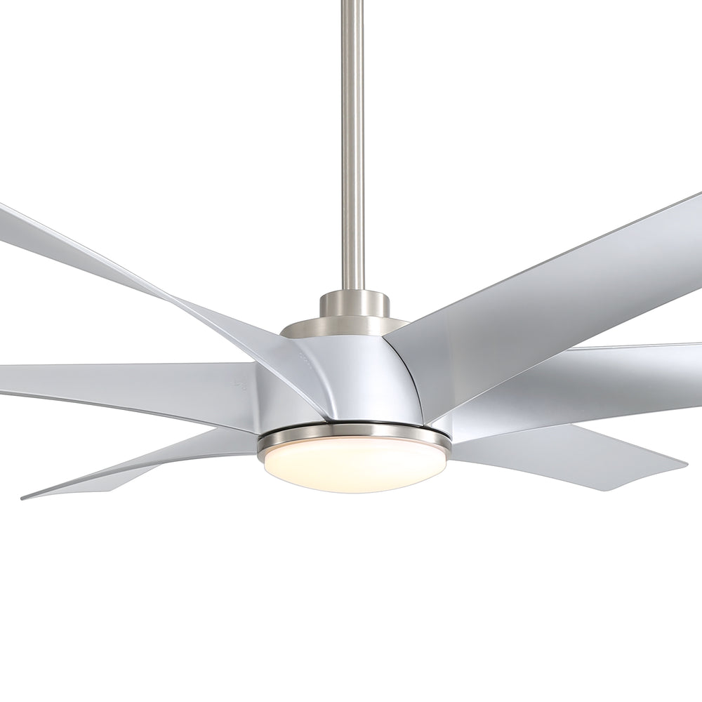 65-in Indoor Large LED Ceiling Fan with Light Remote (6-Blade)