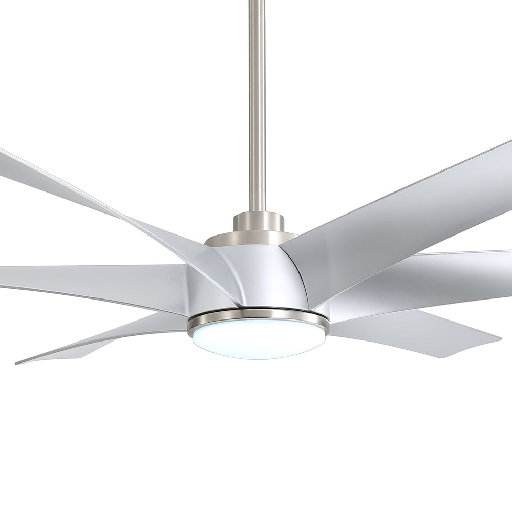 65-in Indoor Large LED Ceiling Fan with Light Remote (6-Blade)