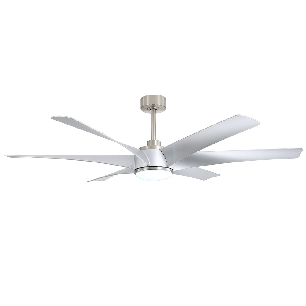 65-in Indoor Large LED Ceiling Fan with Light Remote (6-Blade)