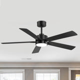 52/42-Inch Integrated LED Indoor Ceiling Fans with Light and Remote Control Included