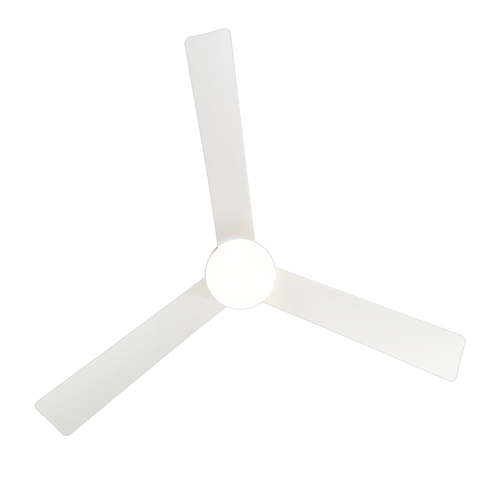 52 Inch 3-Blade Ceiling Fan with Light, Ceiling Fans with LED Light Remote Control with Reversible DC Motor, Flush Mount for Indoor Bedroom Kitchen Farmhouse