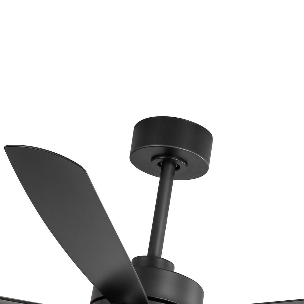 52-inch 5-Blade LED Ceiling Fan with Light and Remote,5" and 10" Downrods Included