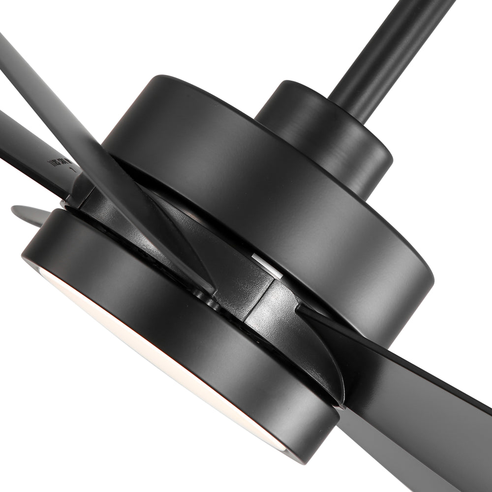 52-inch 5-Blade LED Ceiling Fan with Light and Remote,5" and 10" Downrods Included