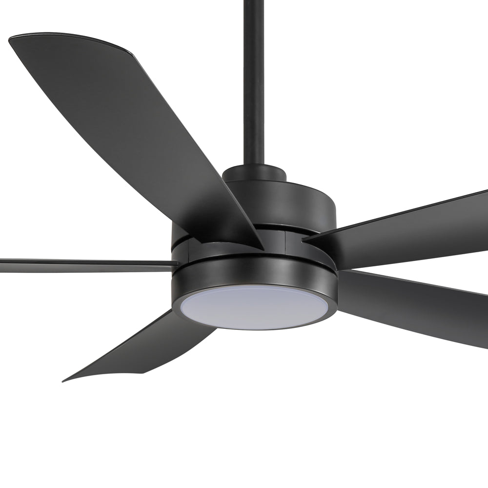 52-inch 5-Blade LED Ceiling Fan with Light and Remote,5" and 10" Downrods Included