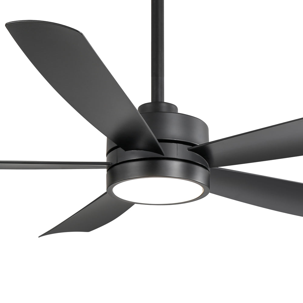 52-inch 5-Blade LED Ceiling Fan with Light and Remote,5" and 10" Downrods Included