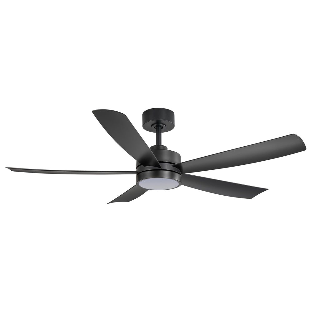 52-inch 5-Blade LED Ceiling Fan with Light and Remote,5" and 10" Downrods Included