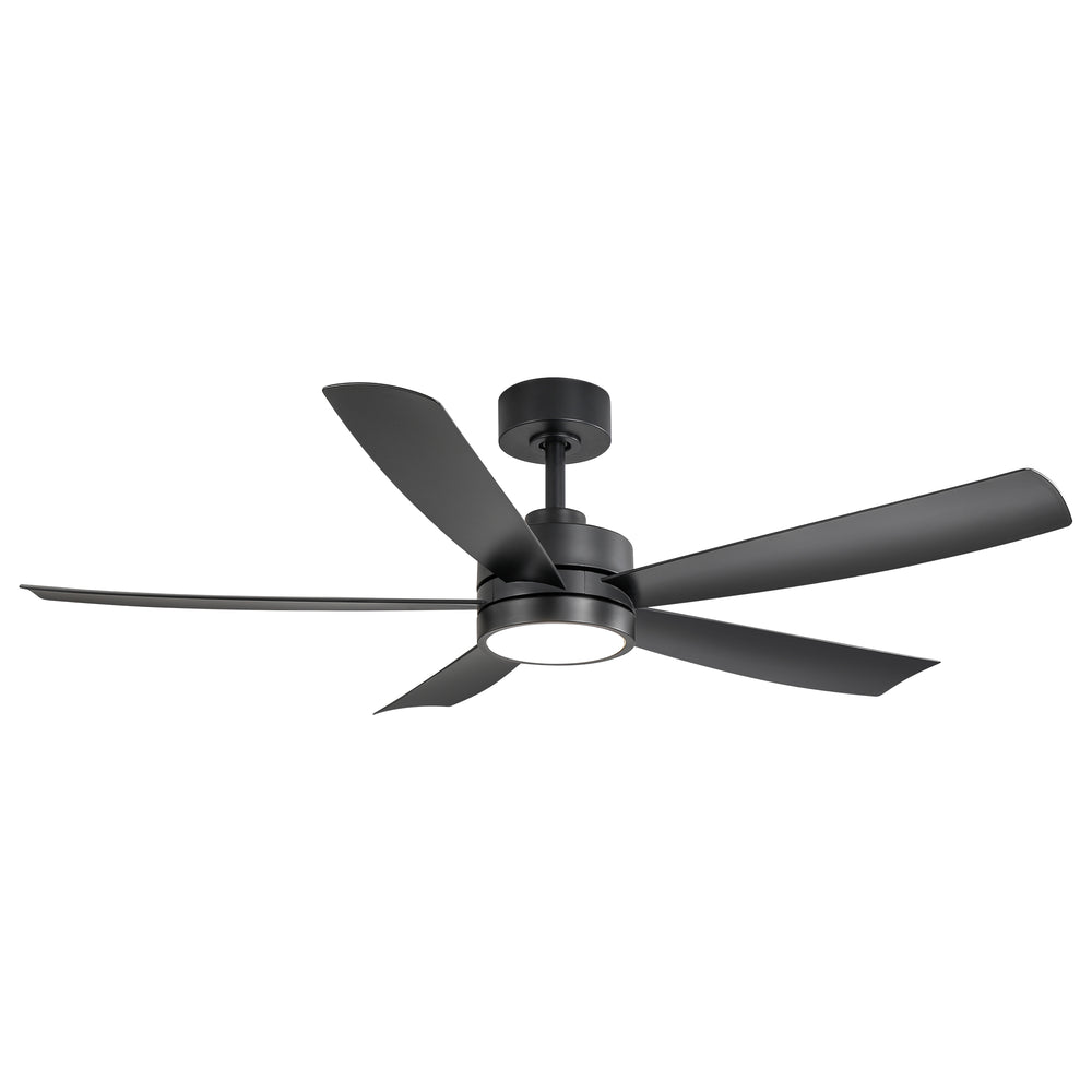 52-inch 5-Blade LED Ceiling Fan with Light and Remote,5" and 10" Downrods Included