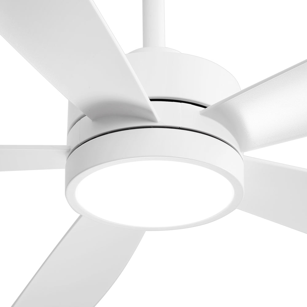 52-inch 5-Blade LED Ceiling Fan with Light and Remote,5" and 10" Downrods Included