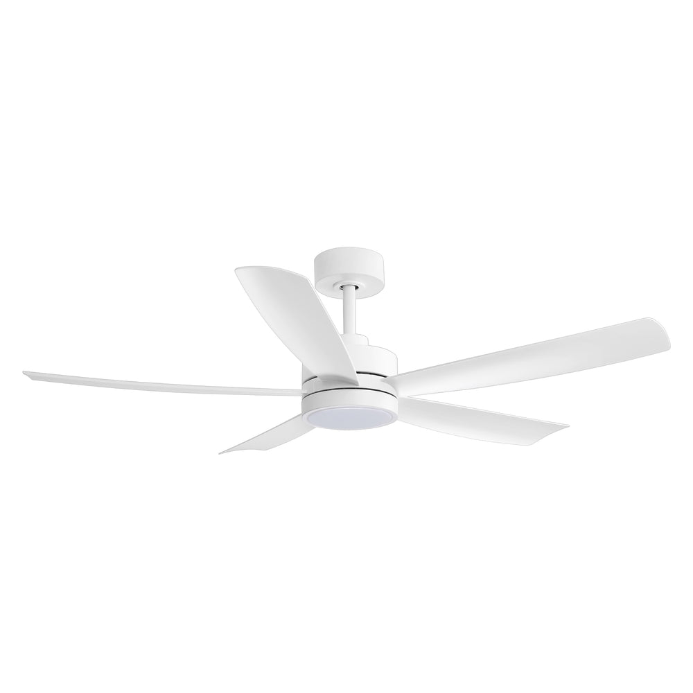 52-inch 5-Blade LED Ceiling Fan with Light and Remote,5" and 10" Downrods Included