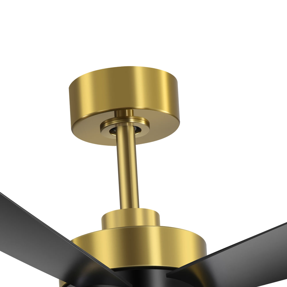 52-inch 5-Blade LED Ceiling Fan with Light and Remote,5" and 10" Downrods Included