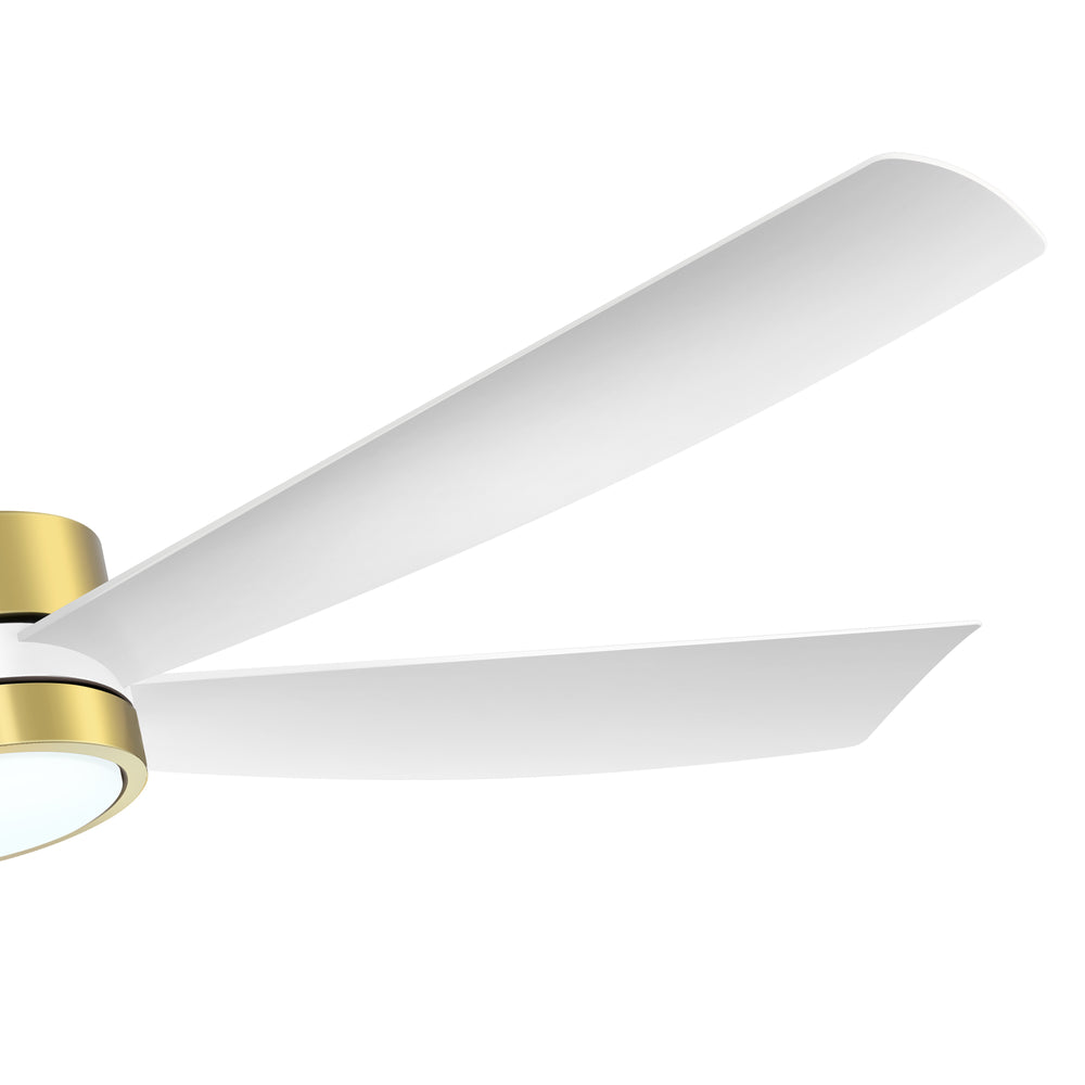52-inch 5-Blade LED Ceiling Fan with Light and Remote,5" and 10" Downrods Included