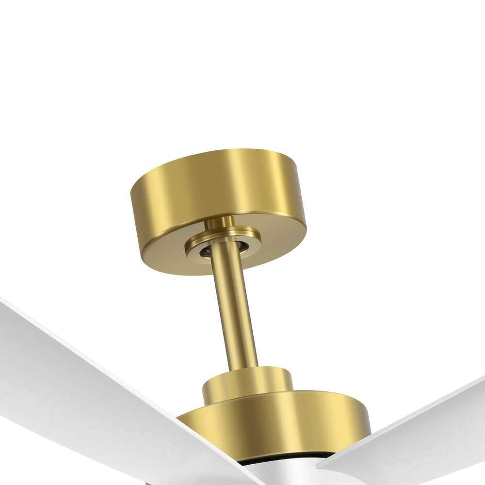 52-inch 5-Blade LED Ceiling Fan with Light and Remote,5" and 10" Downrods Included
