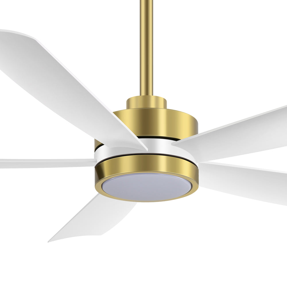 52-inch 5-Blade LED Ceiling Fan with Light and Remote,5" and 10" Downrods Included