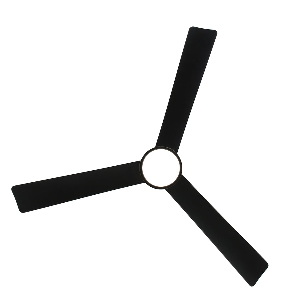 52 Inch Ceiling Fan with Led Lights, 3-Blade Industrial Ceiling Fan Remote Control, Reversible DC Motor, 6-Speed, Low Profile Ceiling Fans for Bedroom Kitchen