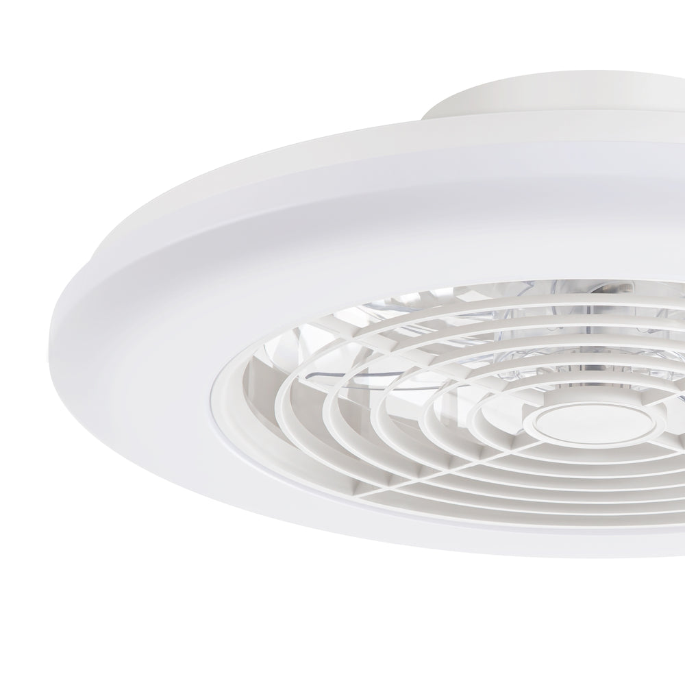 19-in Low Profile Ceiling Fan with Light, RGB Dimmable LED Enclosed Ceiling Fans with Remote