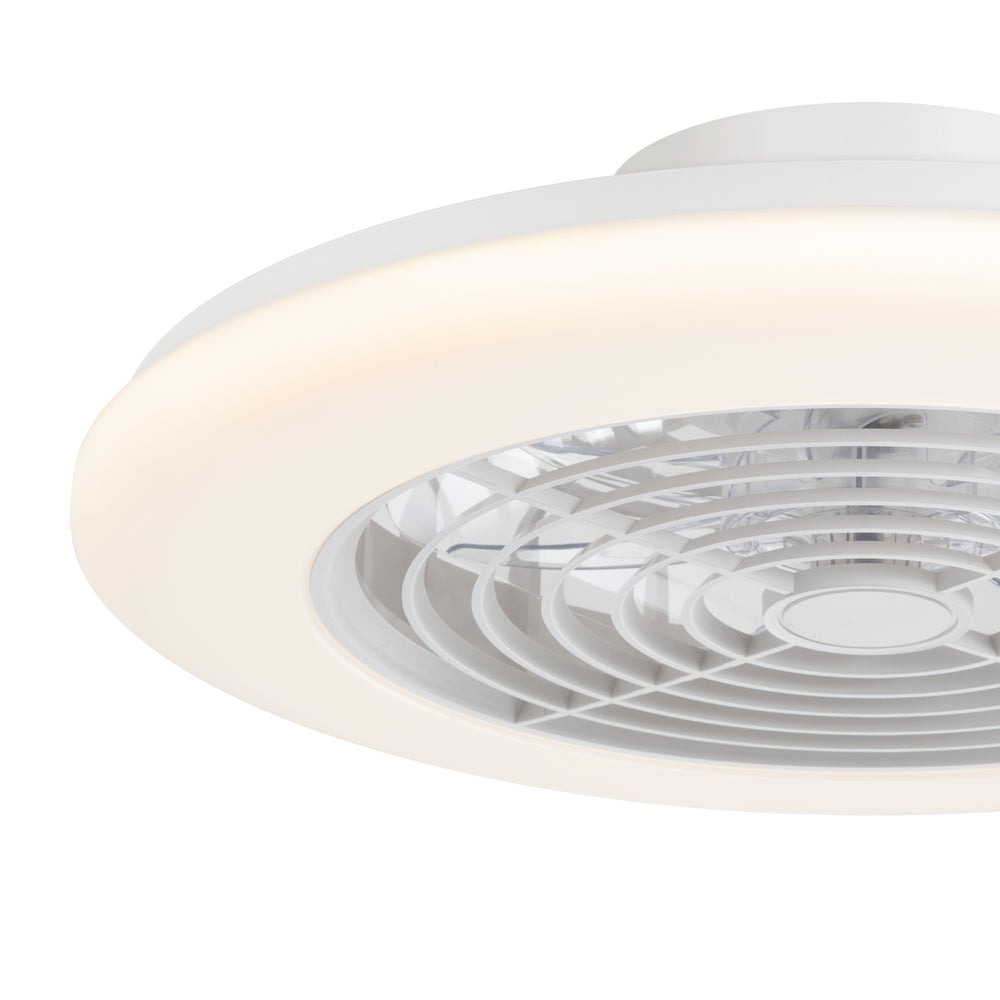 19-in Low Profile Ceiling Fan with Light, RGB Dimmable LED Enclosed Ceiling Fans with Remote
