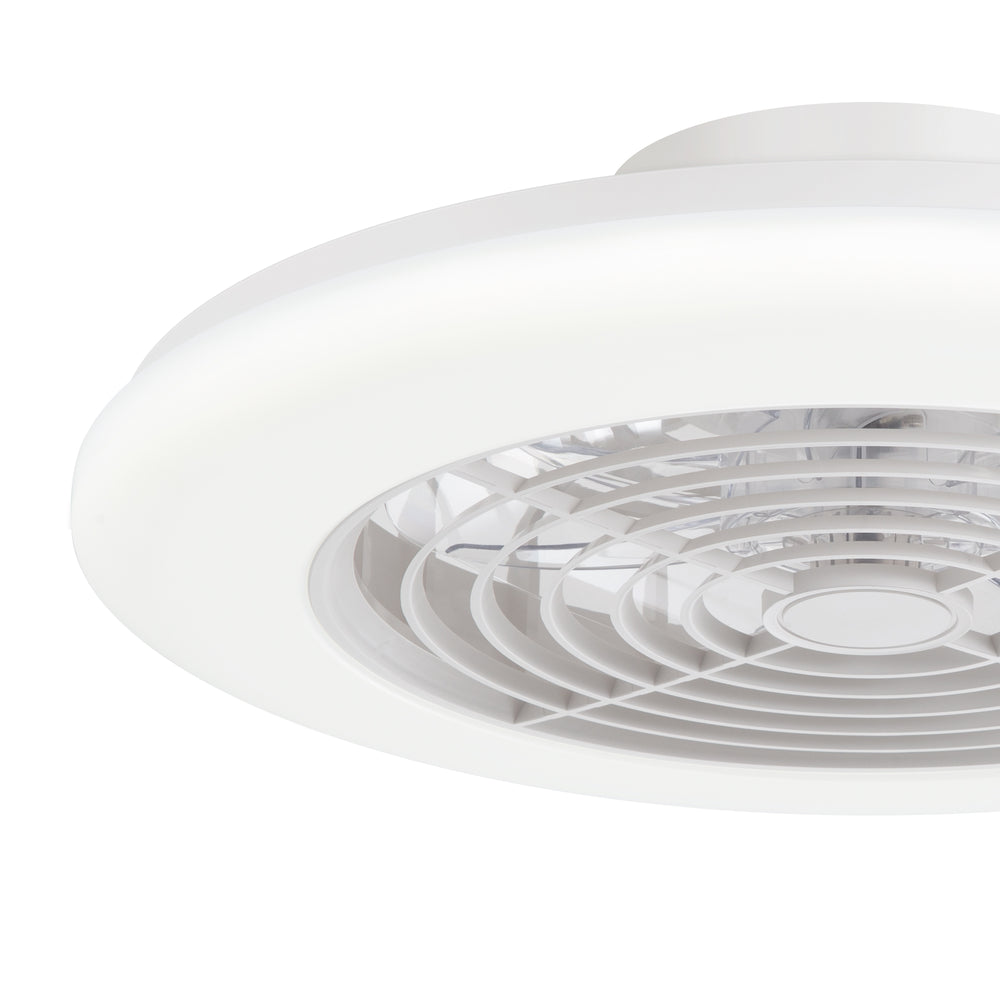 19-in Low Profile Ceiling Fan with Light, RGB Dimmable LED Enclosed Ceiling Fans with Remote