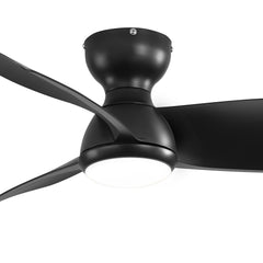 Ceiling Fans with Lights Remote, Modern Low Profile Ceiling Fan, Flush Mount, Noiseless, 3CCT, 6 speeds, Timer, Small Ceiling Fan for Living Room Bedroom