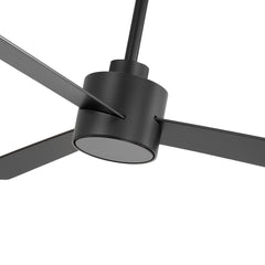 52" 3-Blade Ceiling Fan with Remote without Light, 5" and 10" Downrods Included