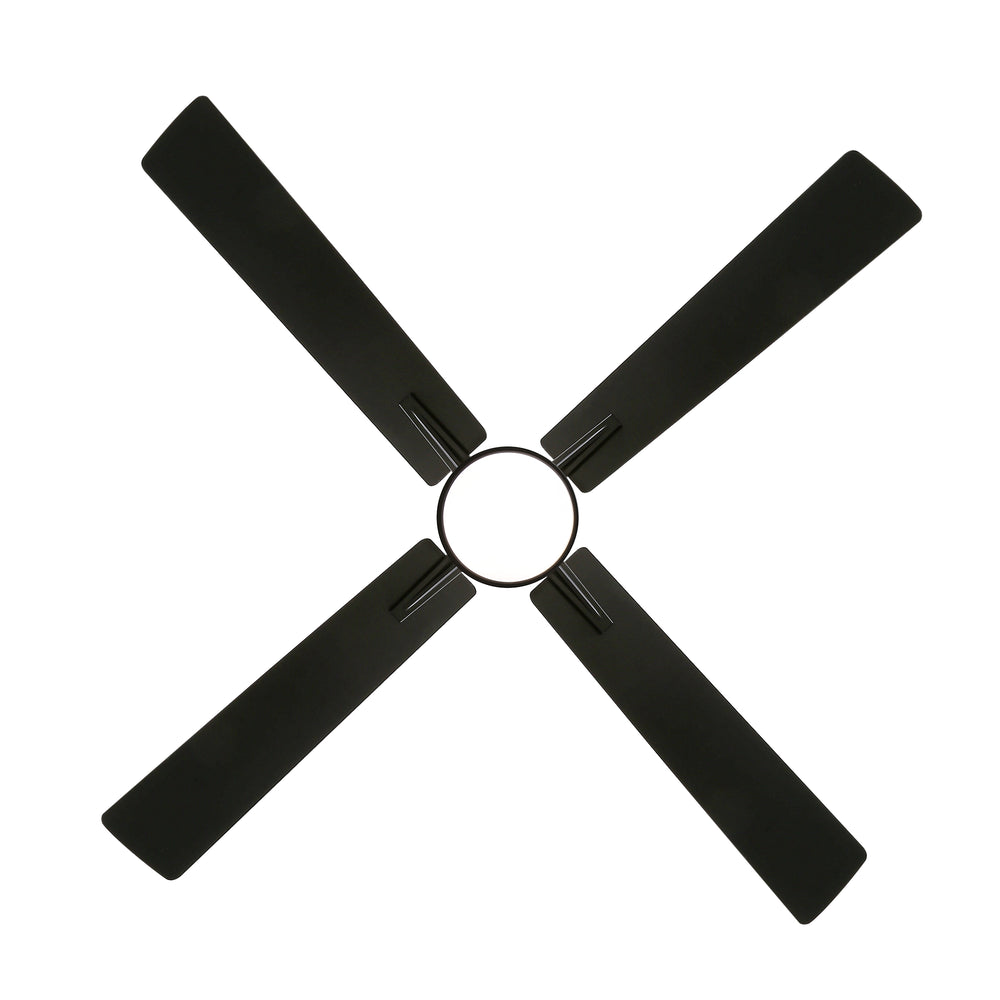 52 inch 4-Blade Ceiling Fans with Lights, Quiet Reversible DC Motor, 6-Speed, Timer, Industrial Black Ceiling Fan Remote Control, Led Fandelier Ceiling Fan for Bedroom Living Room