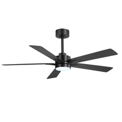 Ceiling Fans with Lights and Remote, 52 Inch Industrial Ceiling Fan with Reversible DC Motor, 6-Speed, 3 Color Light, Downrod Mount LED Ceiling Light Chandelier for Bedroom