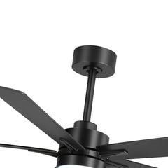 Ceiling Fans with Lights and Remote, 52 Inch Industrial Ceiling Fan with Reversible DC Motor, 6-Speed, 3 Color Light, Downrod Mount LED Ceiling Light Chandelier for Bedroom