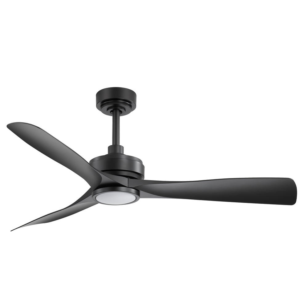 52-in 3-Blade Waterproof Outdoor Ceiling Fan with Dimmable LED Light Remote,5" and 10" Downrod Included