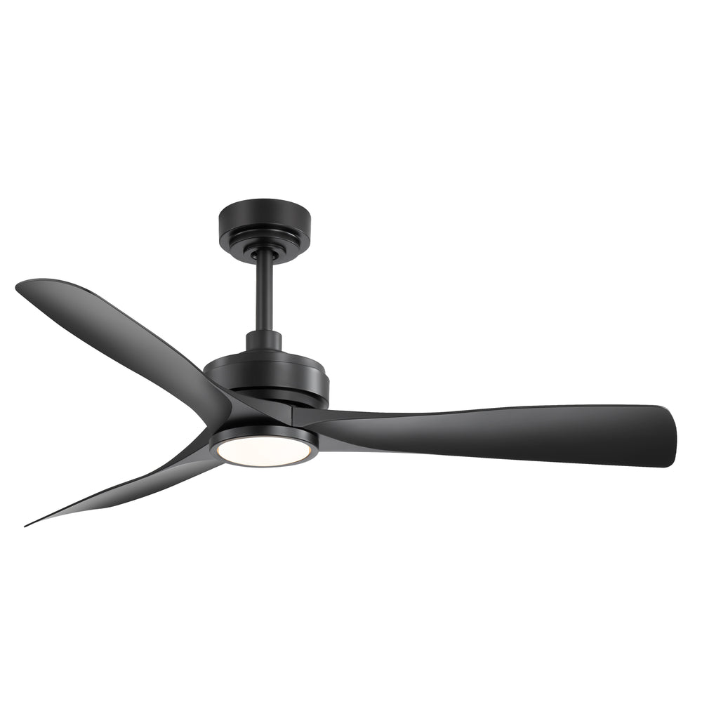 52-in 3-Blade Waterproof Outdoor Ceiling Fan with Dimmable LED Light Remote,5" and 10" Downrod Included