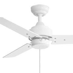 Ceiling Fans Without Light Pull Chain, 3-Blade, Quiet Reversible AC Motor, 3-Speed, Down Rod Mount, Industrial Low Profile Ceiling Fan with No Light for Home Office Kitchen