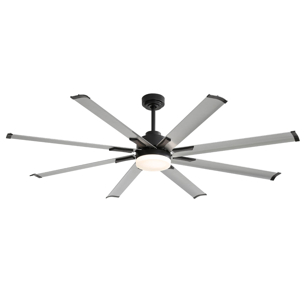 Large 72in Integrated LED Indoor Gold Ceiling Fan with Light and Remote Control Included