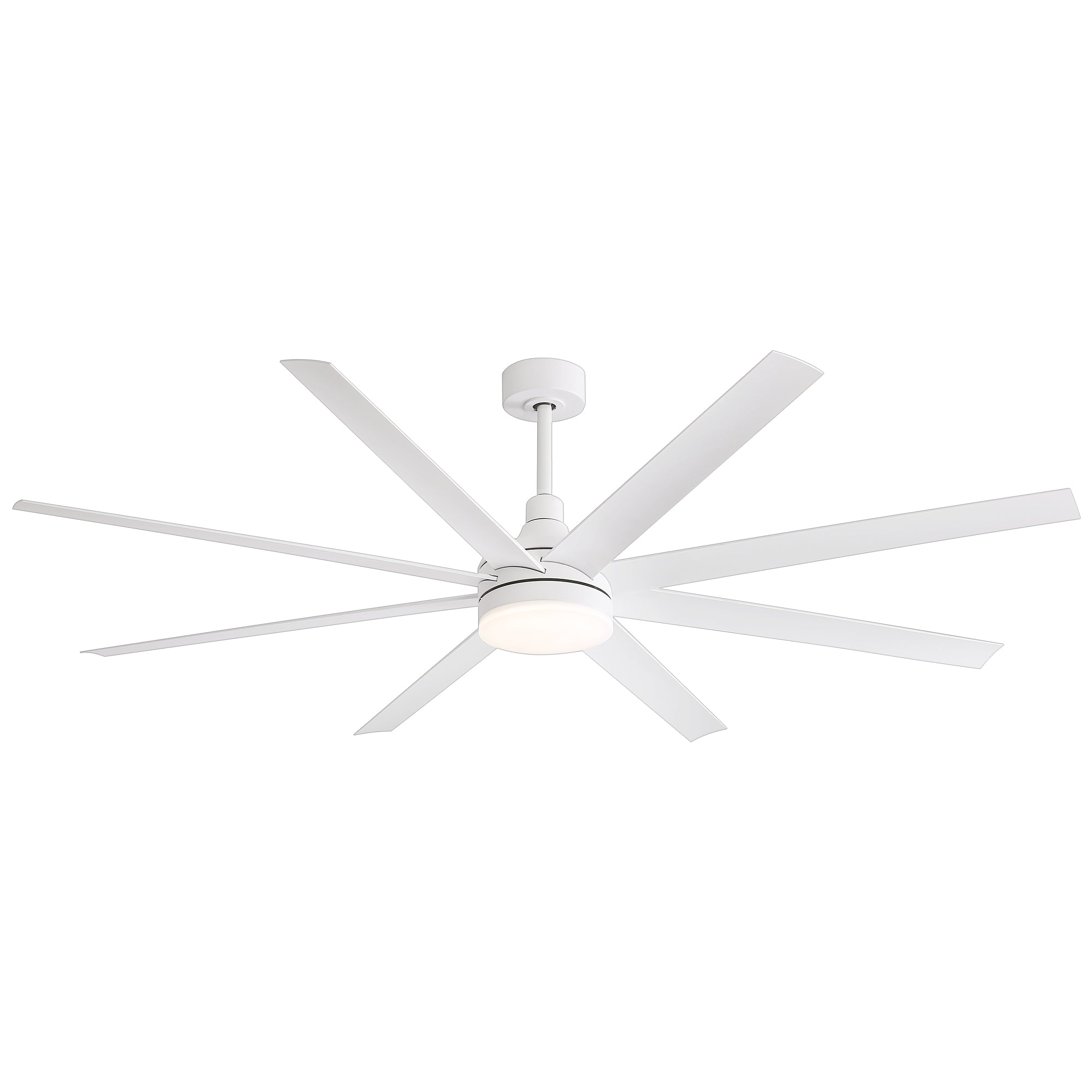 72-Inch Industrial Ceiling Fan with Lights and Remote, 8 ABS