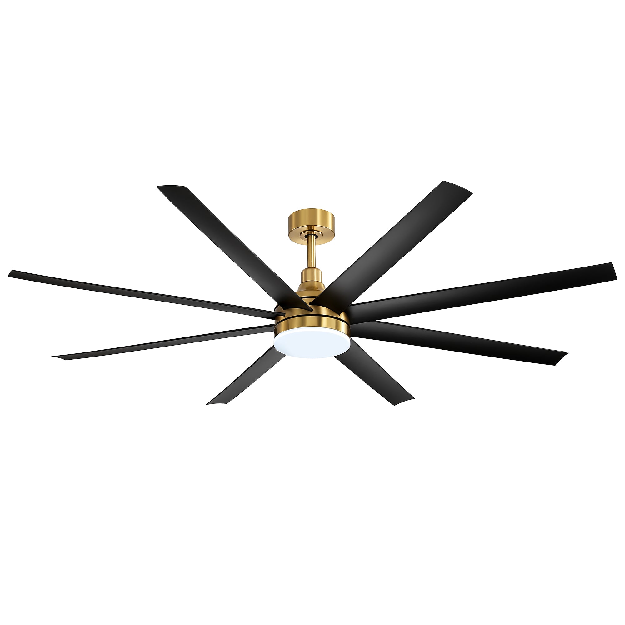 72-Inch Industrial Ceiling Fan with Lights and Remote, 8 ABS