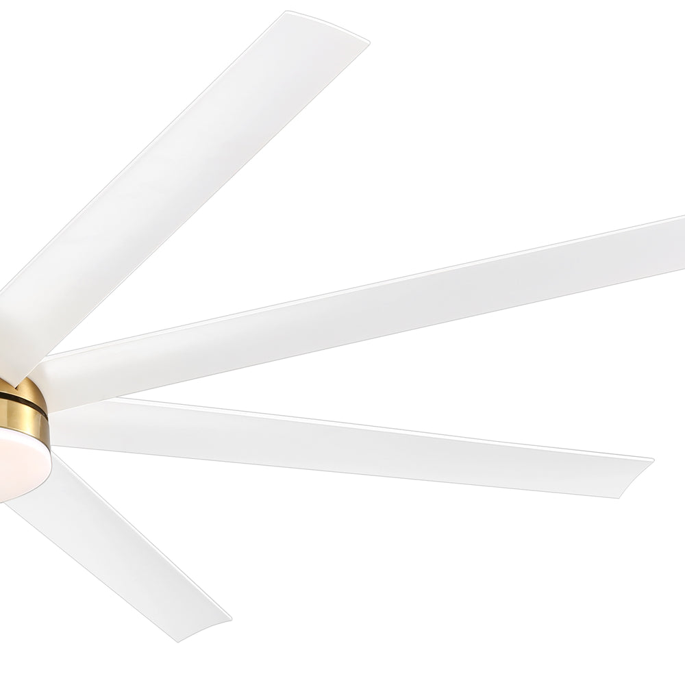 72-Inch Industrial Ceiling Fan with Lights and Remote, 8 ABS Blades, Quiet Reversible DC Motor, 6-Speed, Timer Function, 3 Color LED Light Chandelier