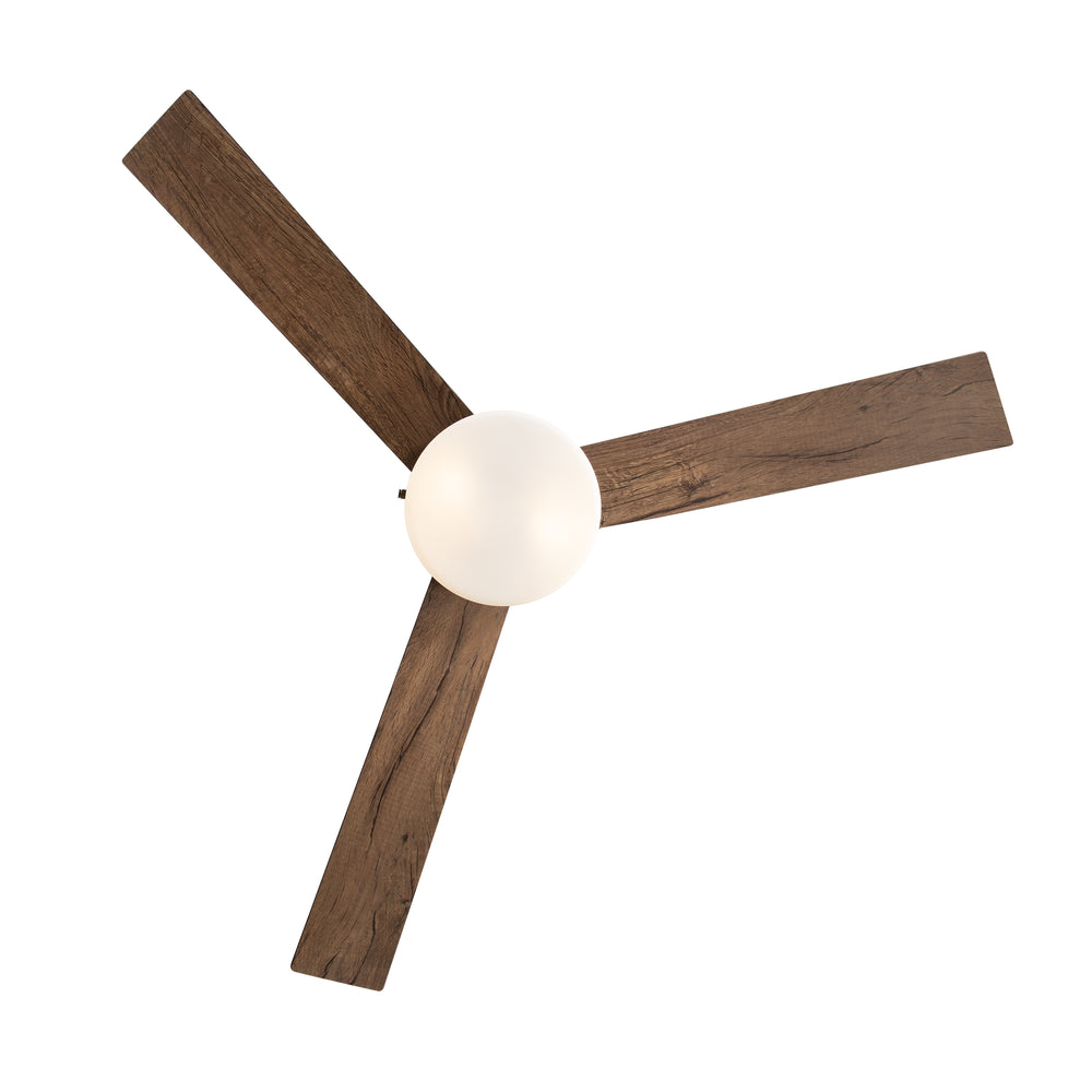 52-Inch 3 Reversible Blades Ceiling Fan with LED Light,Pull Chain and 6" Downrod Included