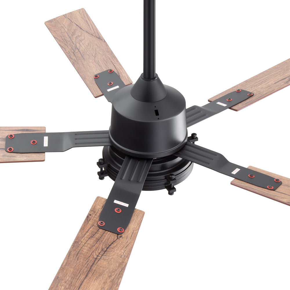 52-in Integrated LED Ceiling Fan with Remote and 5 Reversible Fan Blades,6" Downrod Included