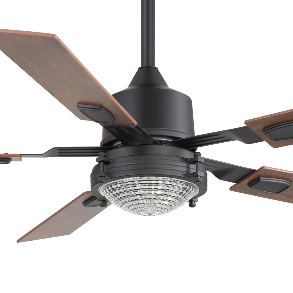 52-in Integrated LED Ceiling Fan with Remote and 5 Reversible Fan Blades,6" Downrod Included