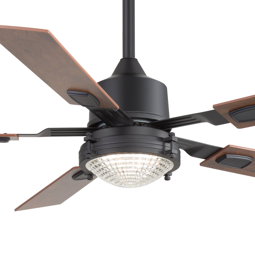 52-in Integrated LED Ceiling Fan with Remote and 5 Reversible Fan Blades,6" Downrod Included